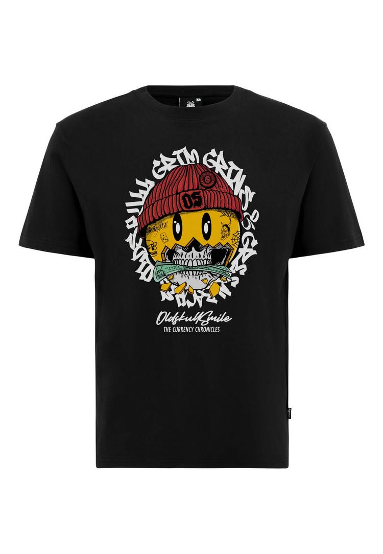 OLDSKULL OLDSKULL Xtreme Smiley Cash Skull Graphic Printshirt Herren - Black - 0 | SportScheck