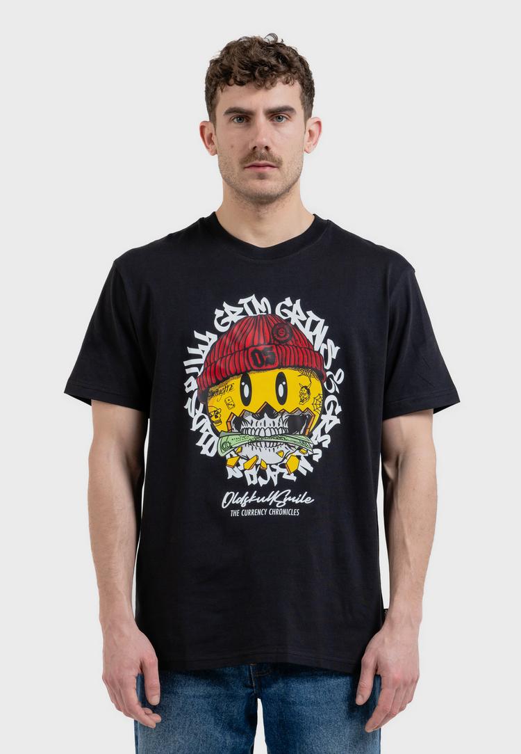 OLDSKULL OLDSKULL Xtreme Smiley Cash Skull Graphic Printshirt Herren - Black - 0 | SportScheck