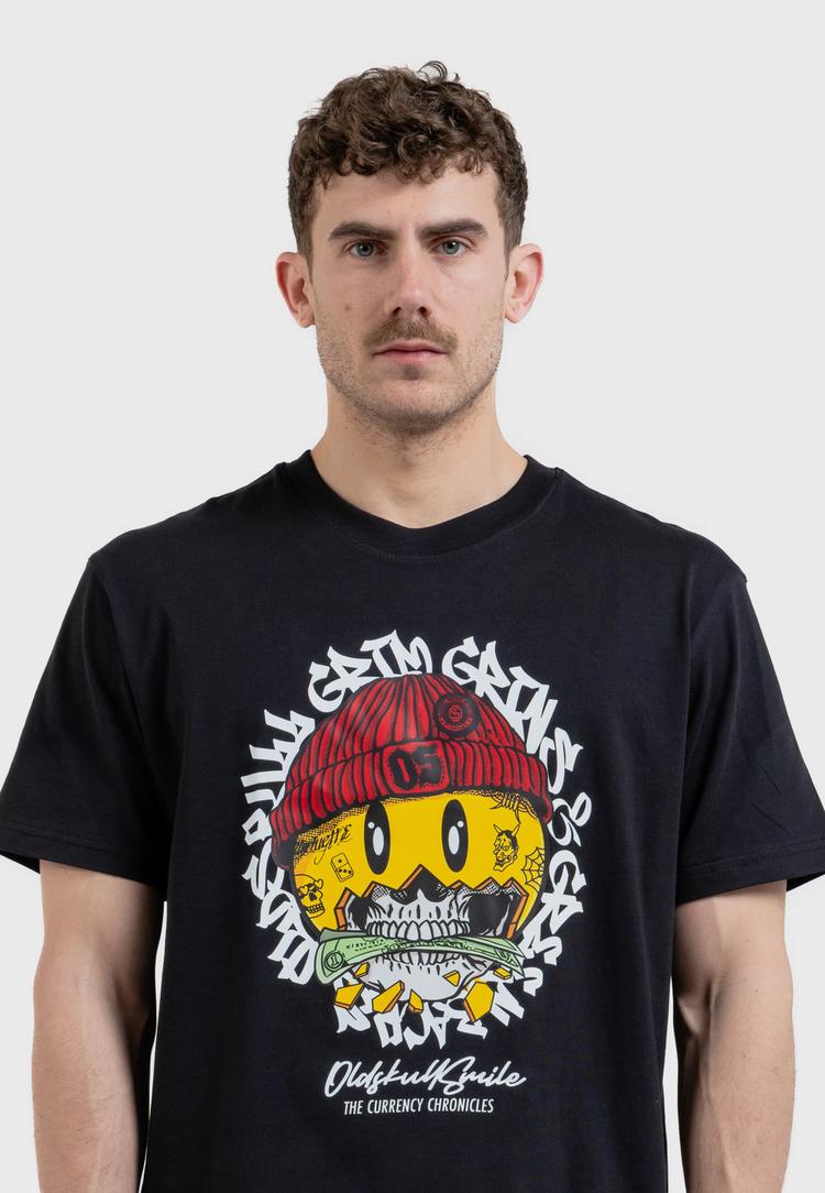 OLDSKULL OLDSKULL Xtreme Smiley Cash Skull Graphic Printshirt Herren - Black - 0 | SportScheck
