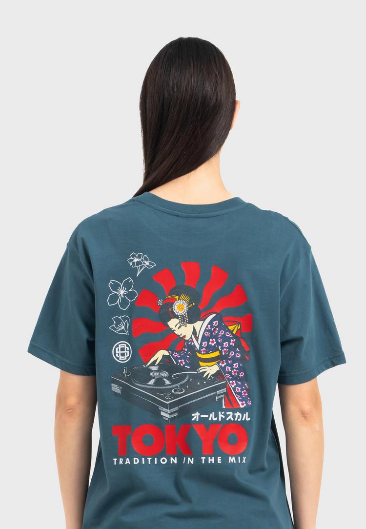 OLDSKULL OLDSKULL Asian Neon Djane Logo Graphic Printshirt - Dark Green - 1 | SportScheck