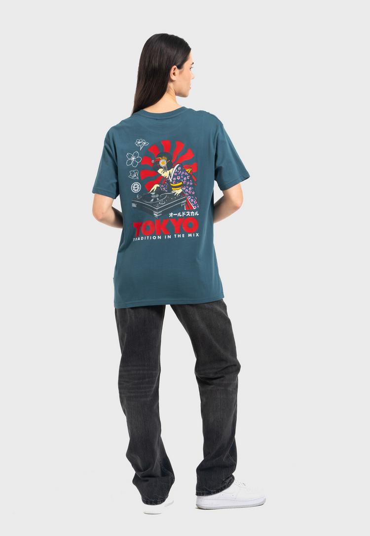 OLDSKULL OLDSKULL Asian Neon Djane Logo Graphic Printshirt - Dark Green - 2 | SportScheck