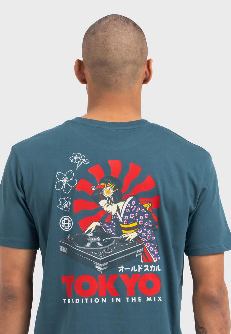 OLDSKULL OLDSKULL Asian Neon Djane Logo Graphic Printshirt - Dark Green - 0 | SportScheck