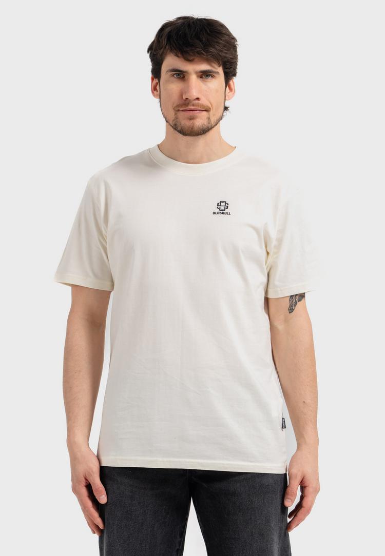 OLDSKULL OLDSKULL Basic Oldskull 25 Logo T-Shirt Herren - Off White - 0 | SportScheck