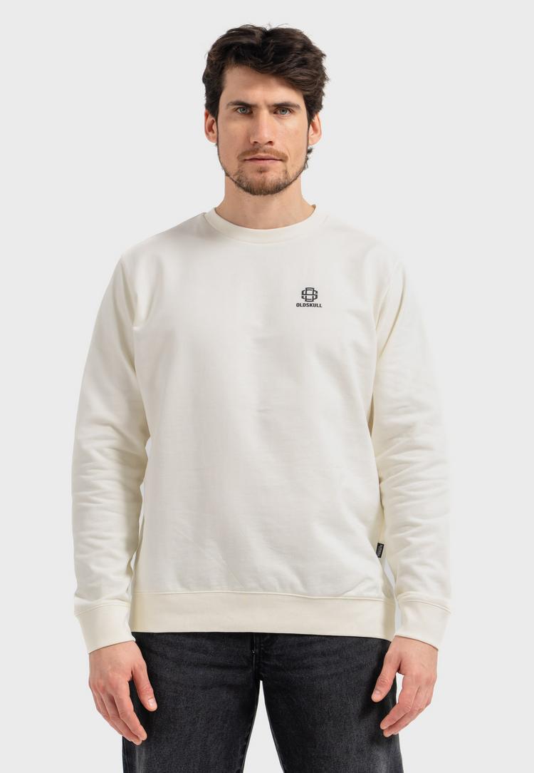 OLDSKULL OLDSKULL Basic Oldskull 25 Logo Sweatshirt - Off White - 0 | SportScheck