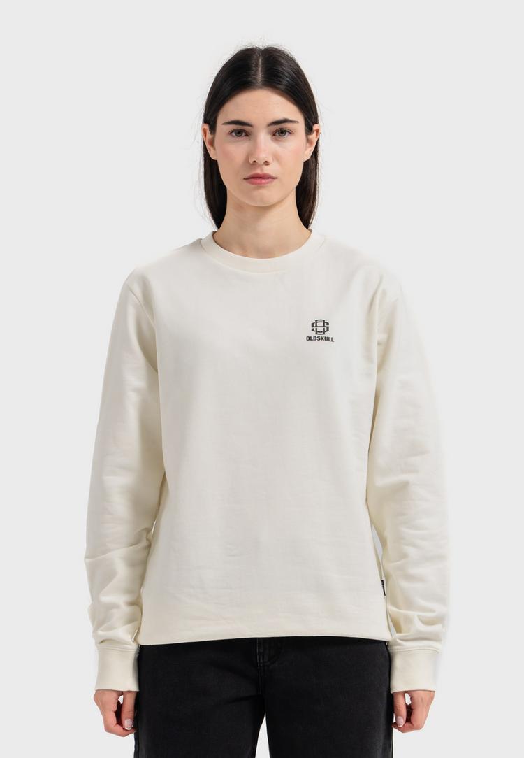 OLDSKULL OLDSKULL Basic Oldskull 25 Logo Sweatshirt - Off White - 1 | SportScheck