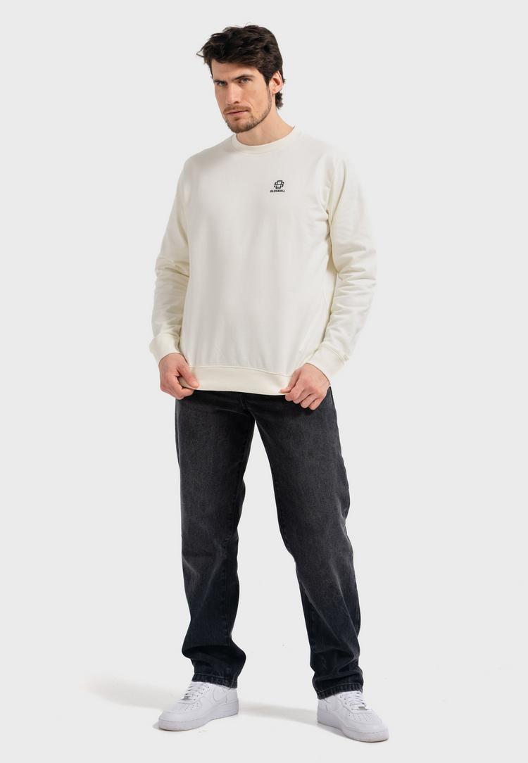 OLDSKULL OLDSKULL Basic Oldskull 25 Logo Sweatshirt - Off White - 3 | SportScheck