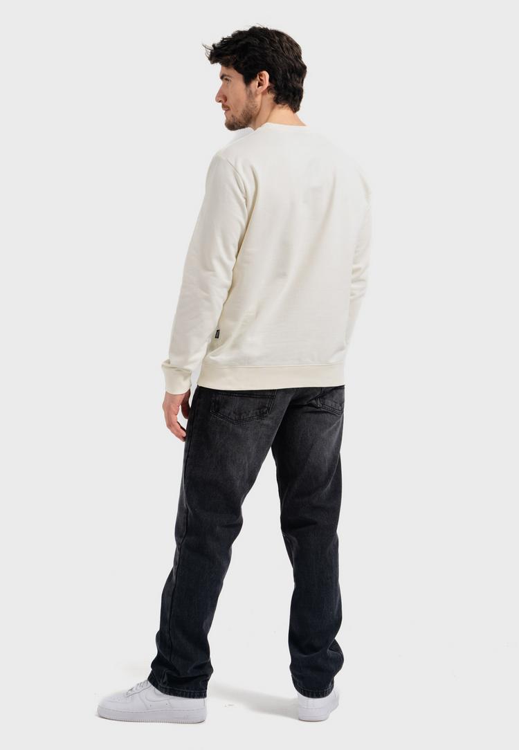 OLDSKULL OLDSKULL Basic Oldskull 25 Logo Sweatshirt - Off White - 5 | SportScheck