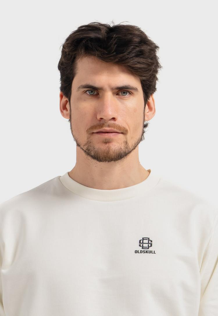 OLDSKULL OLDSKULL Basic Oldskull 25 Logo Sweatshirt - Off White - 0 | SportScheck