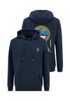 OLDSKULL Asian Virtual Logo Graphic Hoodie - Navy Blue