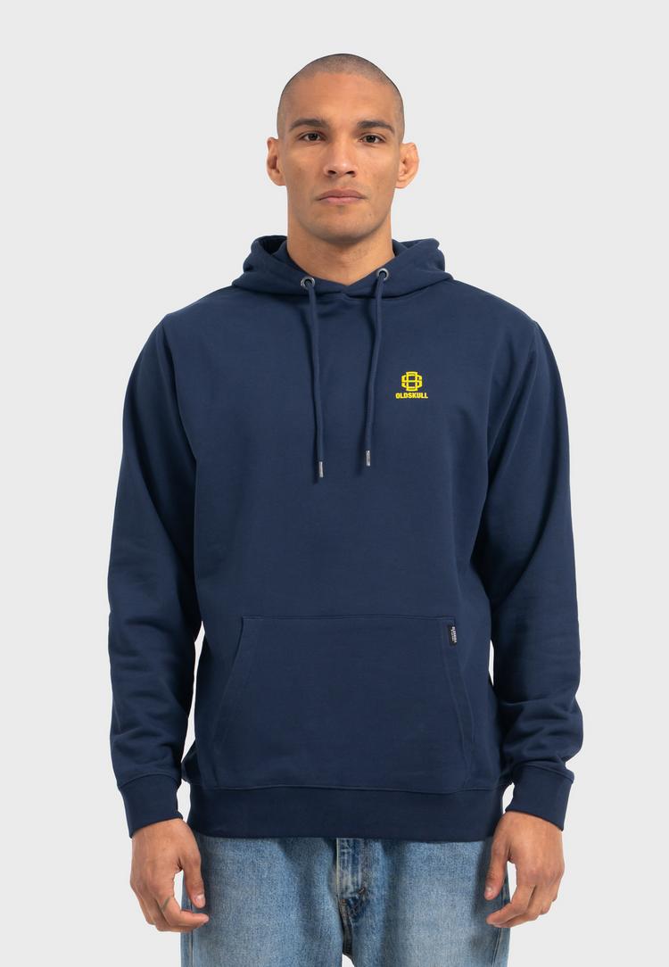 OLDSKULL OLDSKULL Asian Virtual Logo Graphic Hoodie - Navy Blue - 4 | SportScheck