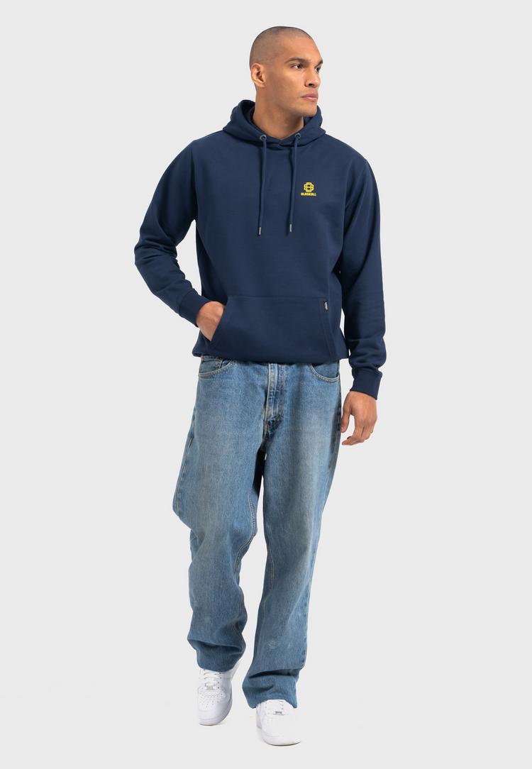 OLDSKULL OLDSKULL Asian Virtual Logo Graphic Hoodie - Navy Blue - 5 | SportScheck