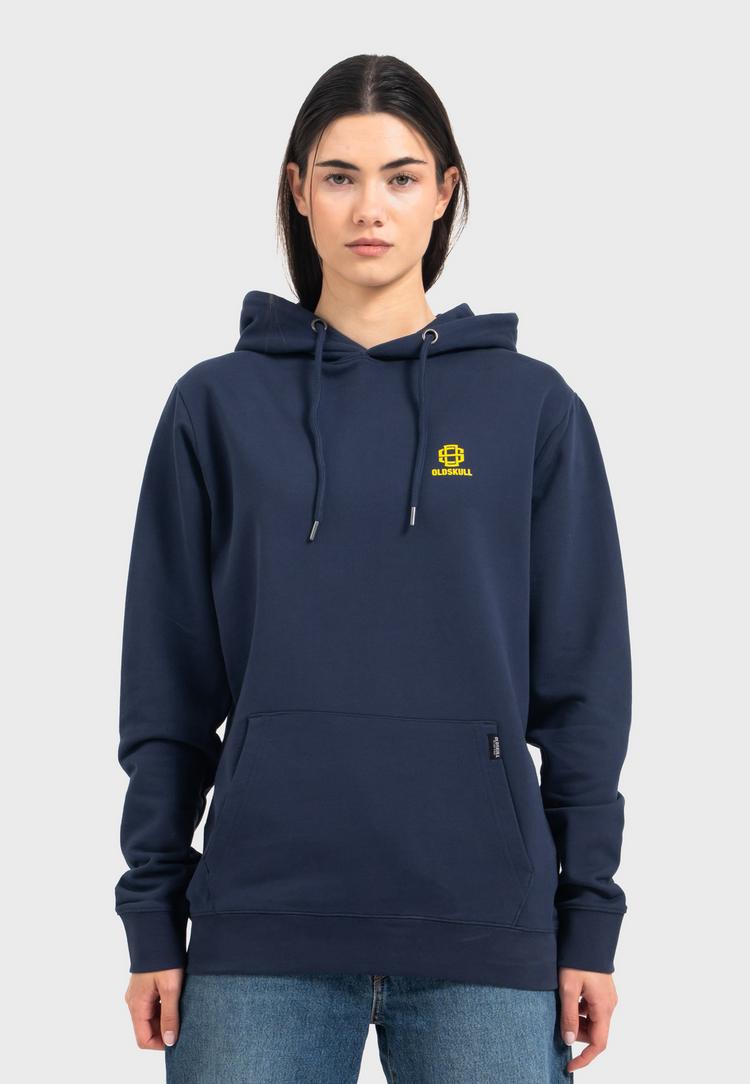 OLDSKULL OLDSKULL Asian Virtual Logo Graphic Hoodie - Navy Blue - 6 | SportScheck