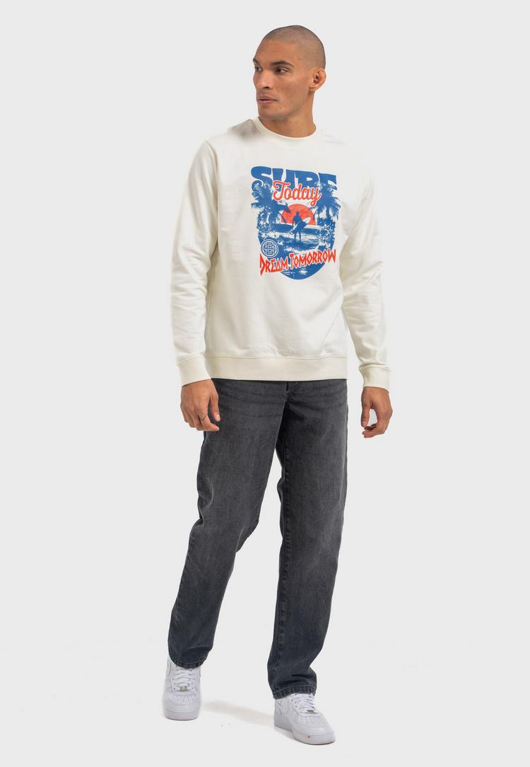 OLDSKULL OLDSKULL Wrldvibe Surf Dreams Graphic Sweatshirt Herren - Off White - 1 | SportScheck