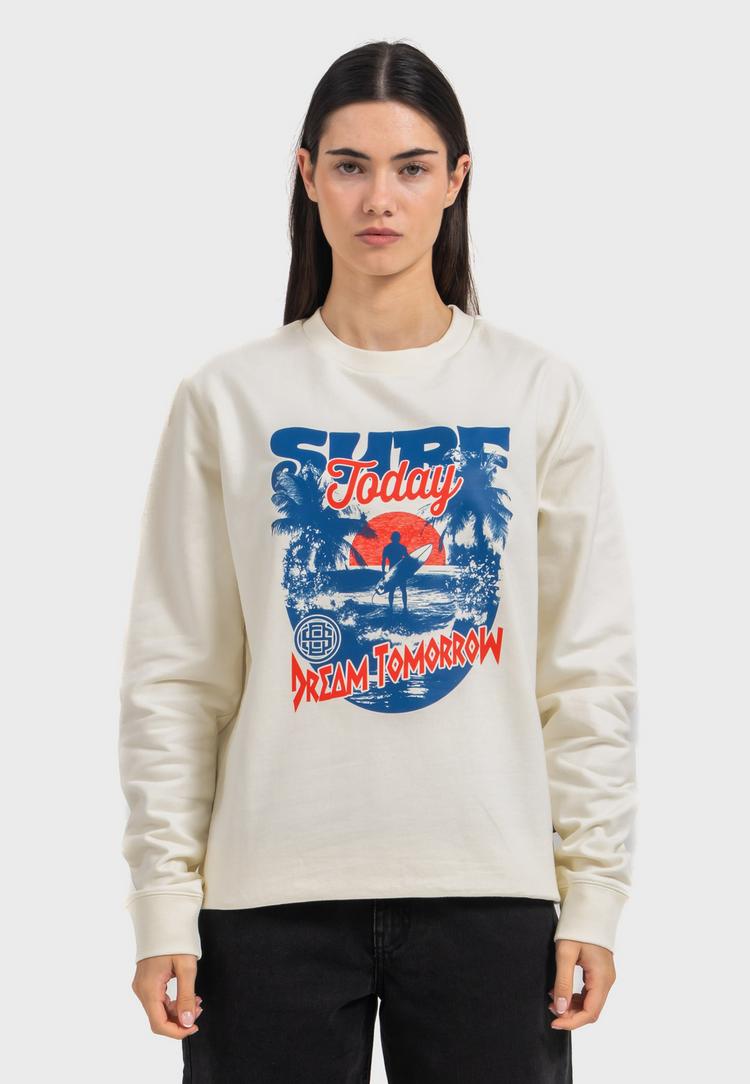 OLDSKULL OLDSKULL Wrldvibe Surf Dreams Graphic Sweatshirt Herren - Off White - 2 | SportScheck