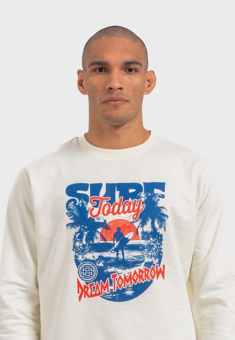 OLDSKULL OLDSKULL Wrldvibe Surf Dreams Graphic Sweatshirt Herren - Off White - 0 | SportScheck