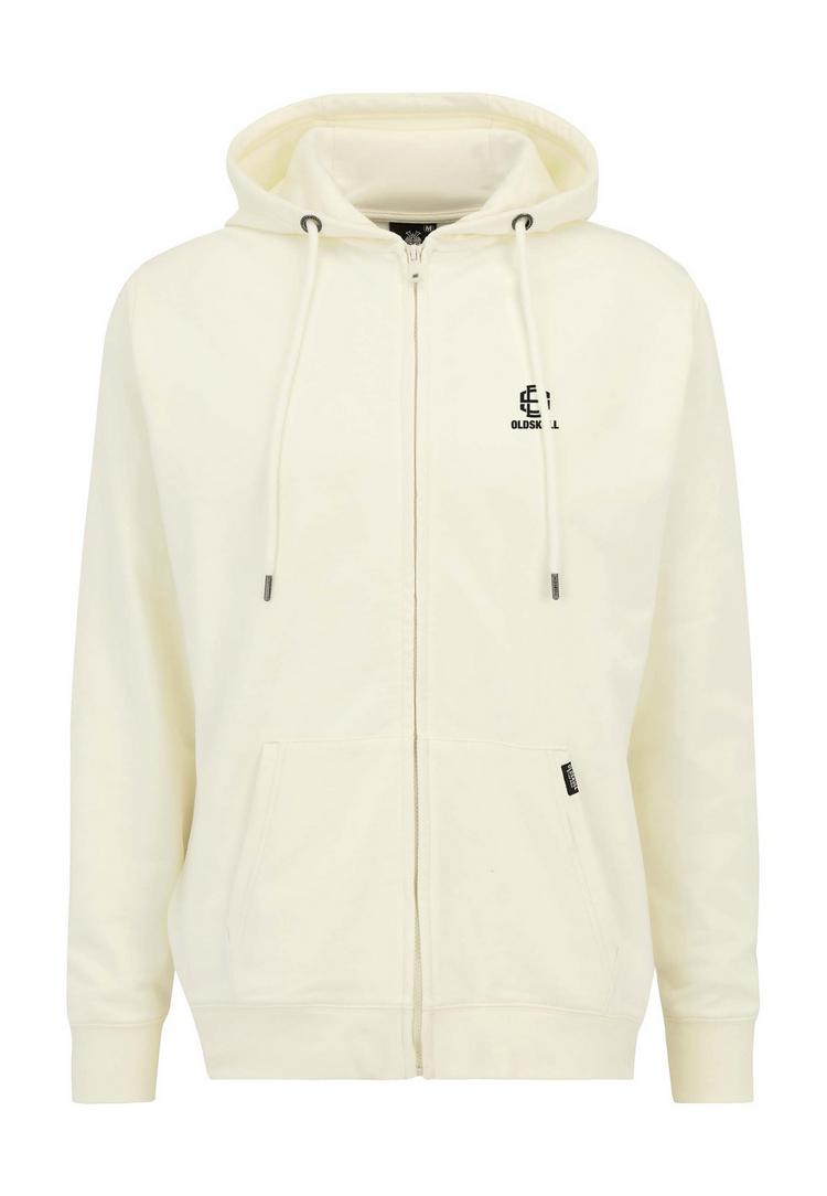 OLDSKULL OLDSKULL Basic Oldskull 25 Logo Sweatjacke - Off White - 0 | SportScheck