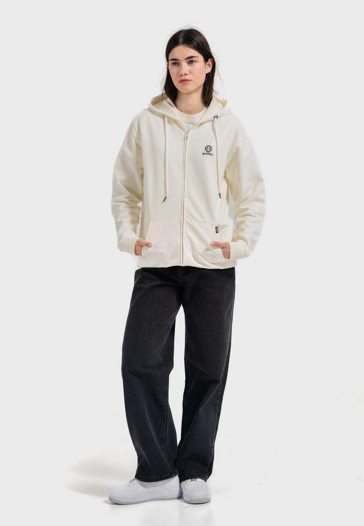 OLDSKULL OLDSKULL Basic Oldskull 25 Logo Sweatjacke - Off White - 3 | SportScheck