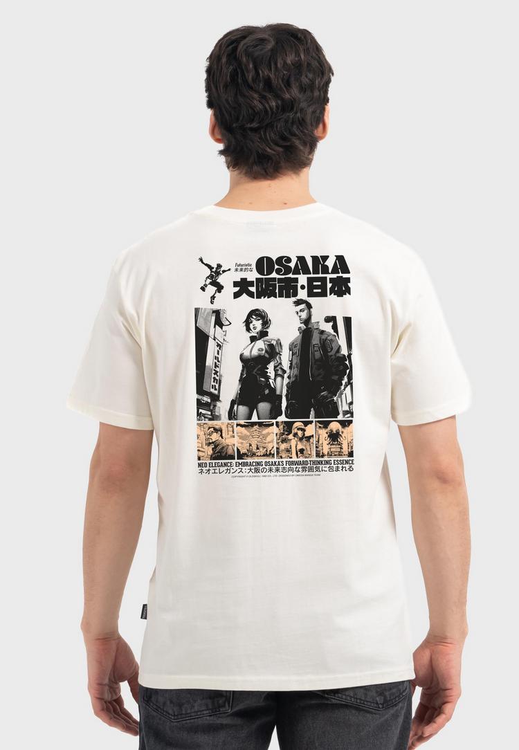 OLDSKULL OLDSKULL Asian Manga Inspired Logo Graphic Printshirt Herren - Off White - 0 | SportScheck
