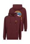 OLDSKULL Asian Virtual Logo Graphic Hoodie - Burgundy