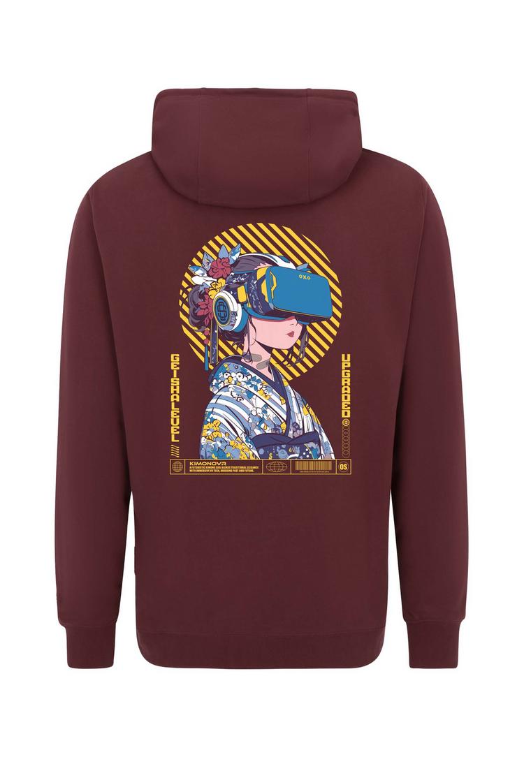 OLDSKULL OLDSKULL Asian Virtual Logo Graphic Hoodie - Burgundy - 0 | SportScheck