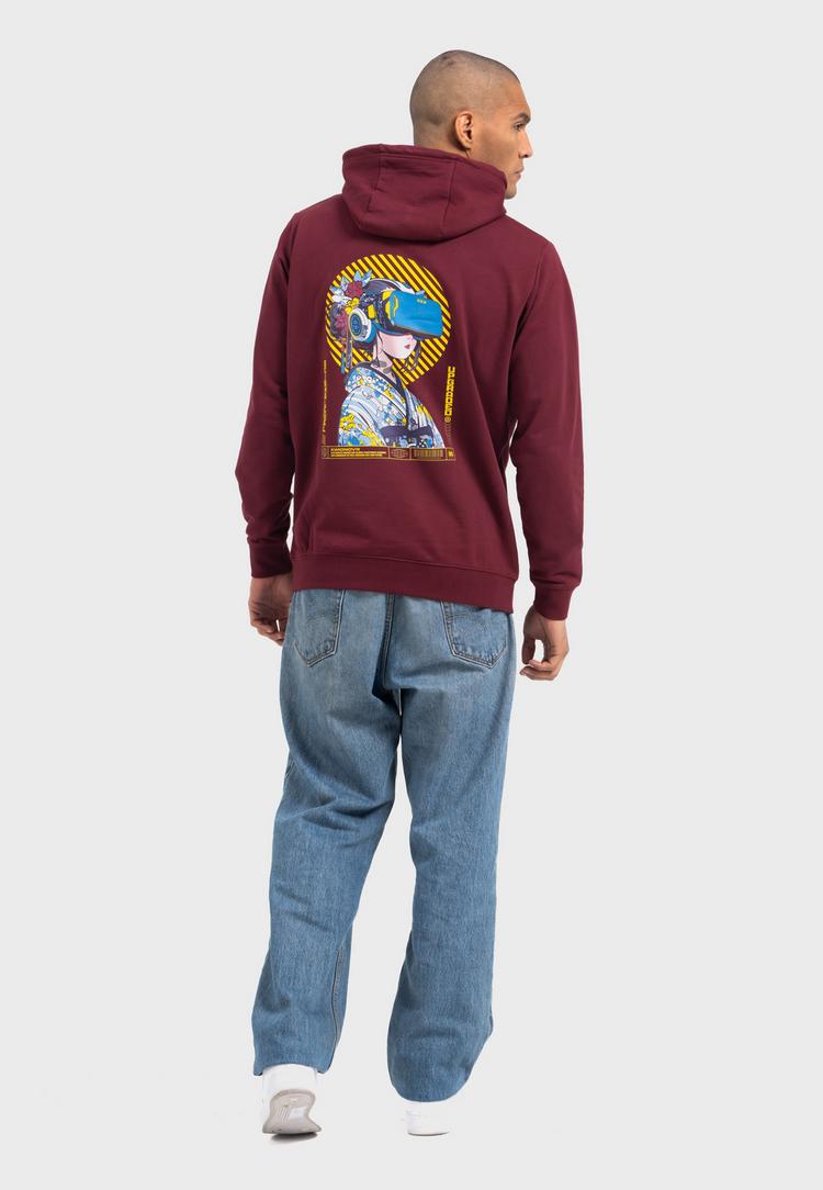 OLDSKULL OLDSKULL Asian Virtual Logo Graphic Hoodie - Burgundy - 0 | SportScheck