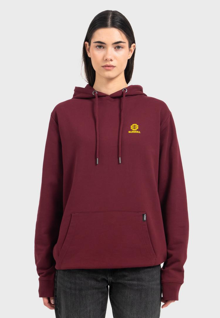 OLDSKULL OLDSKULL Asian Virtual Logo Graphic Hoodie - Burgundy - 5 | SportScheck