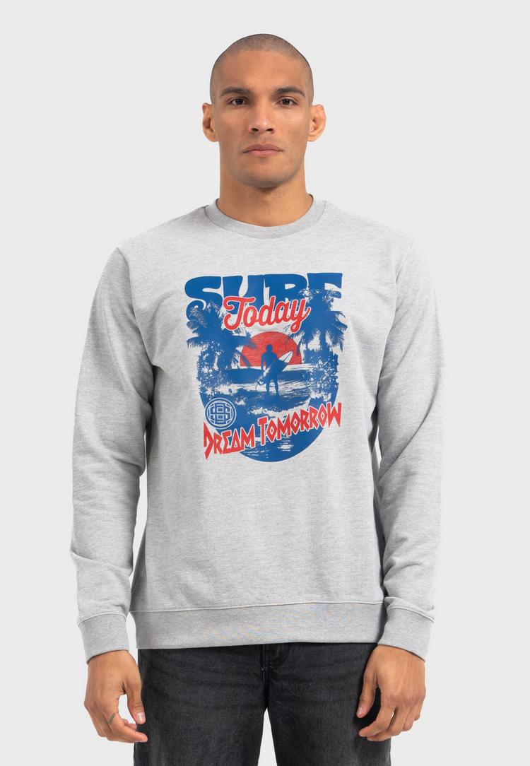 OLDSKULL OLDSKULL Wrldvibe Surf Dreams Graphic Sweatshirt Herren - Heather Grey - 0 | SportScheck