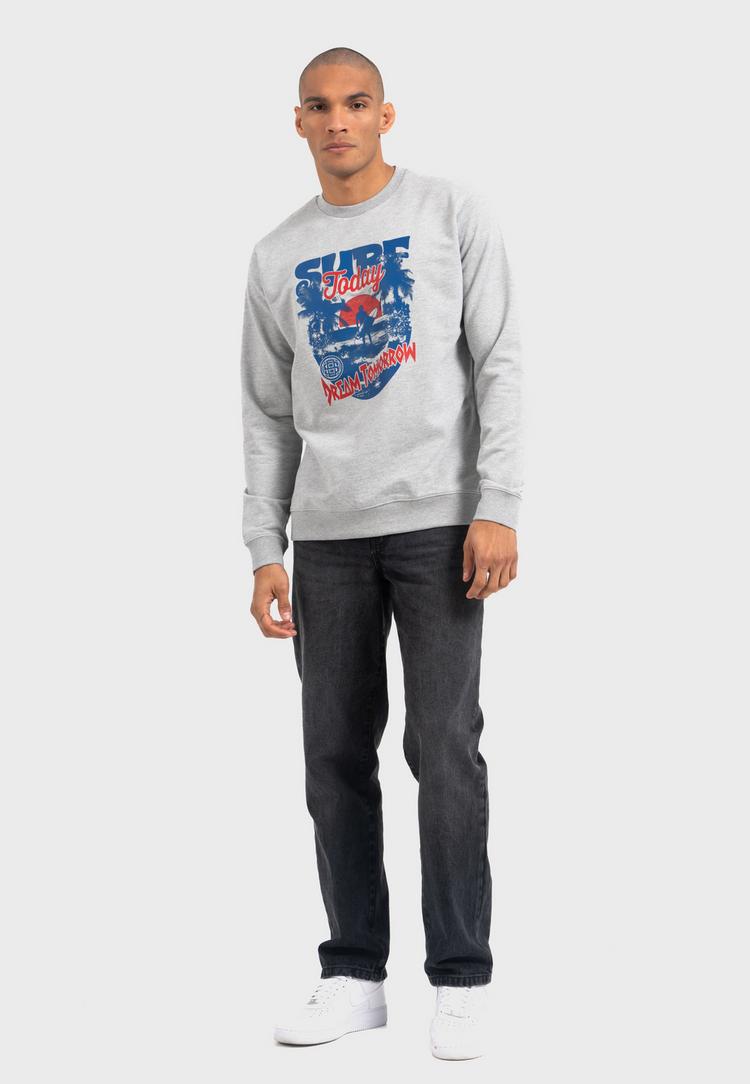 OLDSKULL OLDSKULL Wrldvibe Surf Dreams Graphic Sweatshirt Herren - Heather Grey - 1 | SportScheck