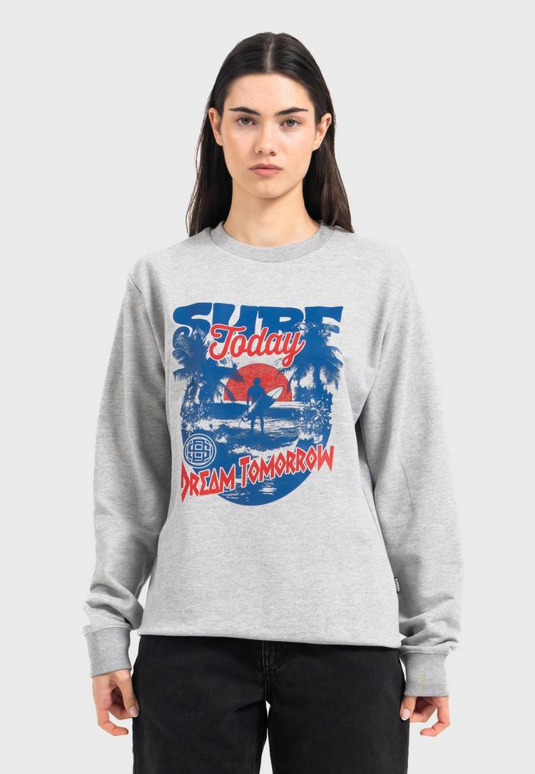 OLDSKULL OLDSKULL Wrldvibe Surf Dreams Graphic Sweatshirt Herren - Heather Grey - 2 | SportScheck