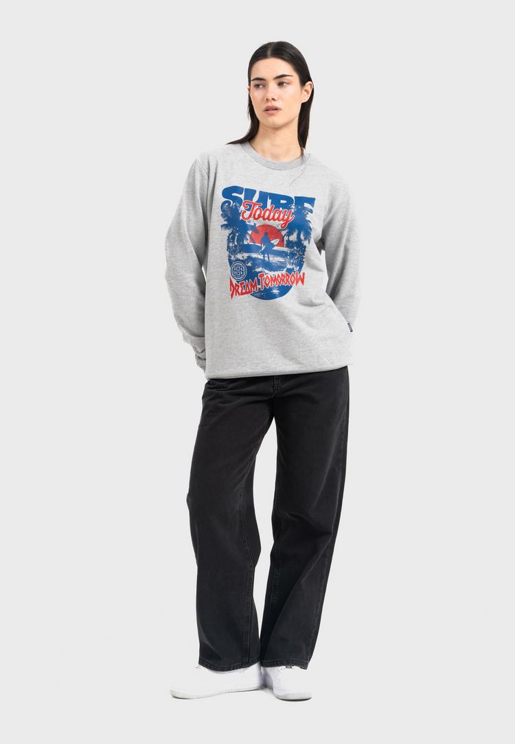 OLDSKULL OLDSKULL Wrldvibe Surf Dreams Graphic Sweatshirt Herren - Heather Grey - 3 | SportScheck