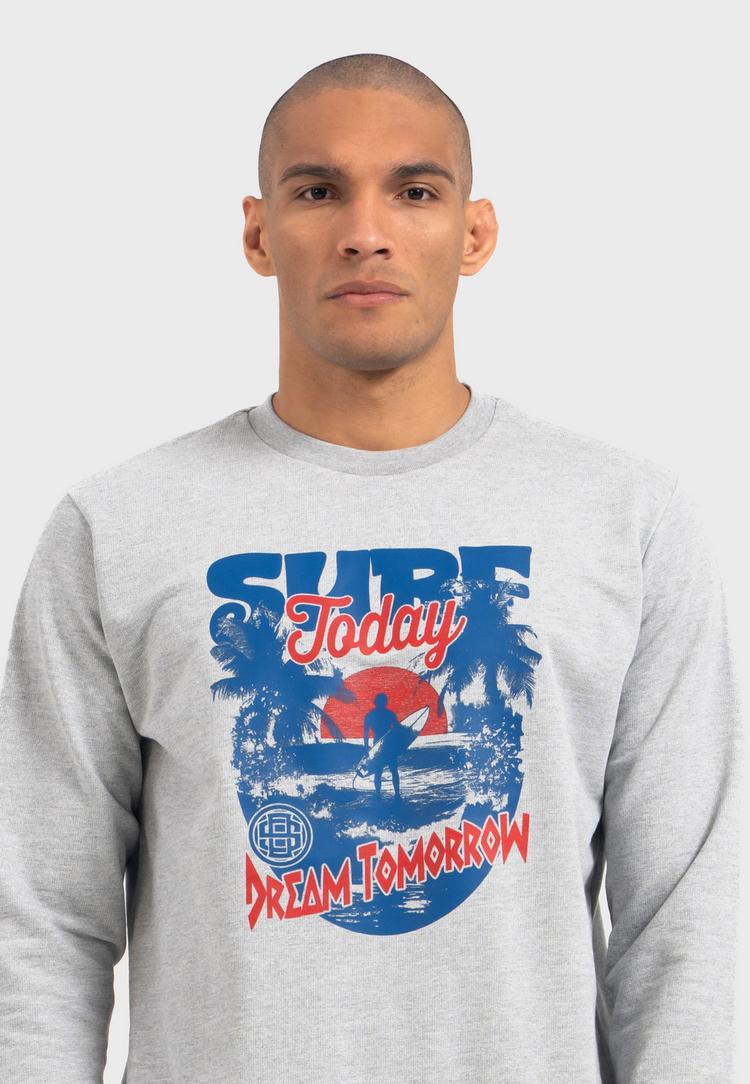 OLDSKULL OLDSKULL Wrldvibe Surf Dreams Graphic Sweatshirt Herren - Heather Grey - 0 | SportScheck
