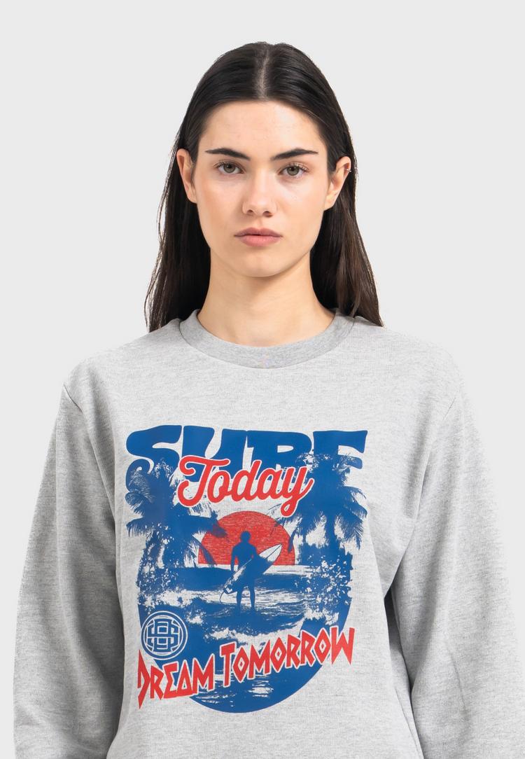OLDSKULL OLDSKULL Wrldvibe Surf Dreams Graphic Sweatshirt Herren - Heather Grey - 1 | SportScheck