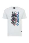 OLDSKULL Xtreme Samurai Skull Logo Graphic Printshirt Herren - White