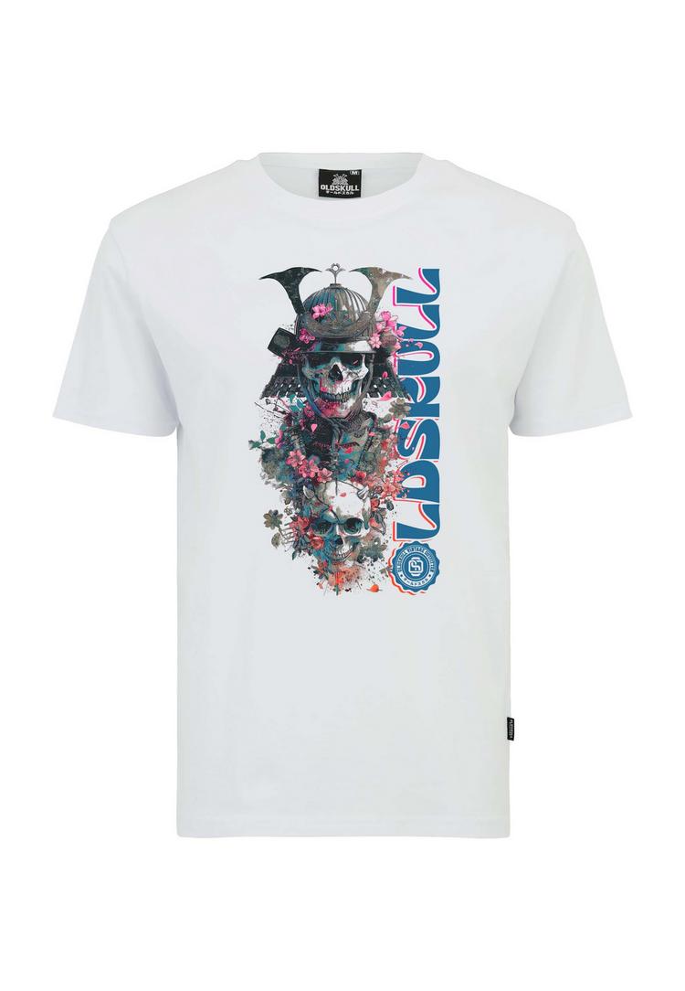 OLDSKULL OLDSKULL Xtreme Samurai Skull Logo Graphic Printshirt Herren - White - 0 | SportScheck