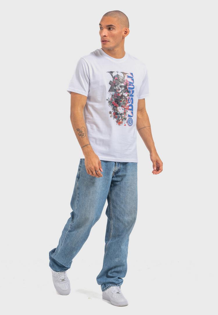 OLDSKULL OLDSKULL Xtreme Samurai Skull Logo Graphic Printshirt Herren - White - 1 | SportScheck