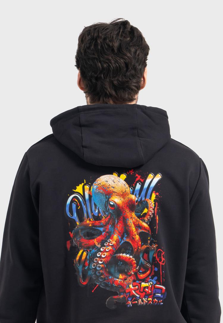 OLDSKULL OLDSKULL Wrldvibe Tentacle Spectacle Logo Graphic Hoodie Herren - Black - 0 | SportScheck