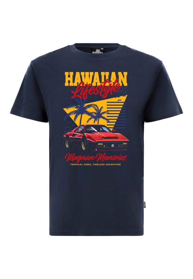 OLDSKULL OLDSKULL Wrldvibe Aloha Legend Graphic Printshirt Herren - Navy Blue - 0 | SportScheck