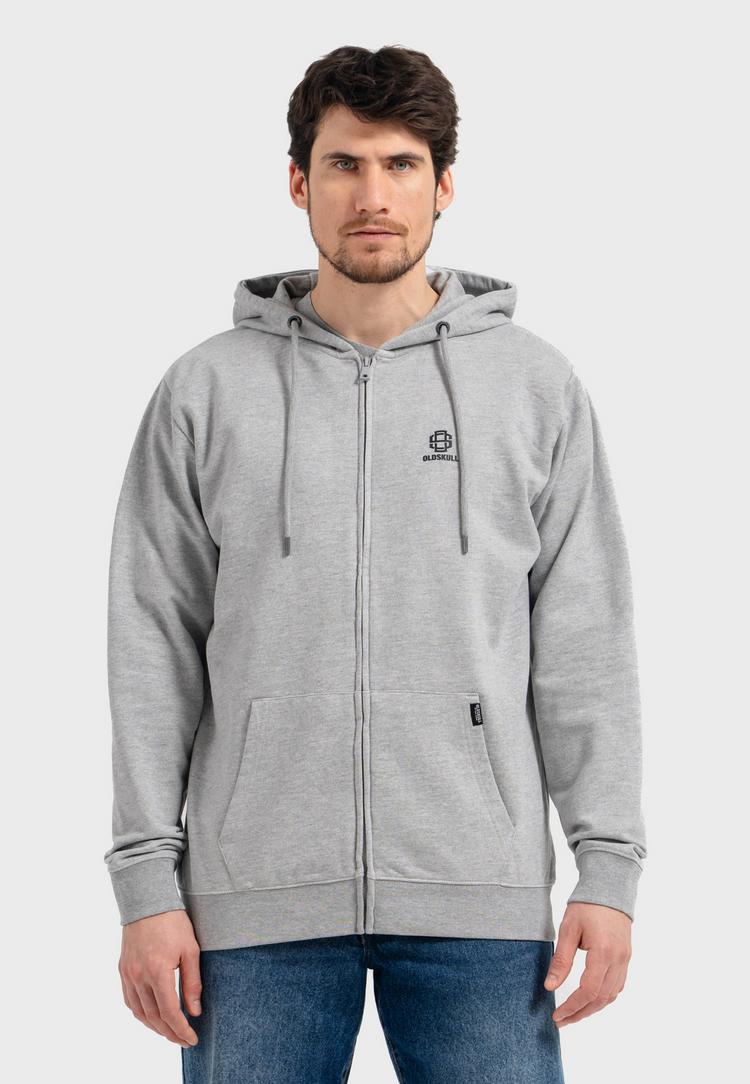 OLDSKULL OLDSKULL Basic Oldskull 25 Logo Sweatjacke - Heather Grey - 0 | SportScheck
