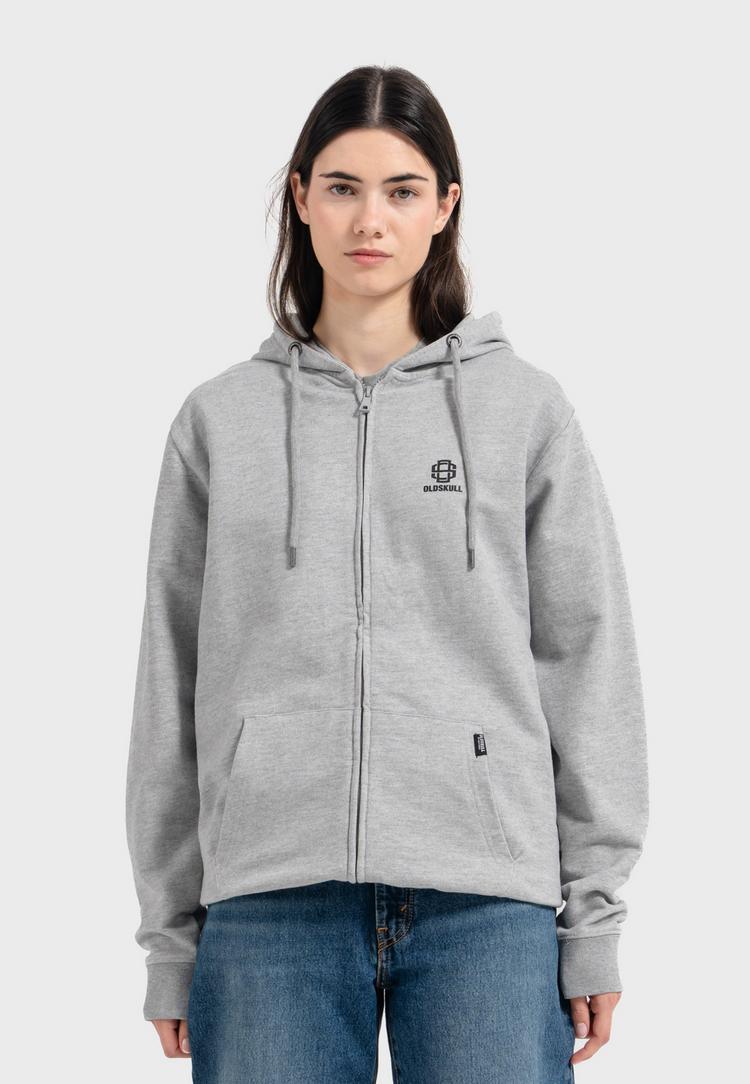 OLDSKULL OLDSKULL Basic Oldskull 25 Logo Sweatjacke - Heather Grey - 2 | SportScheck