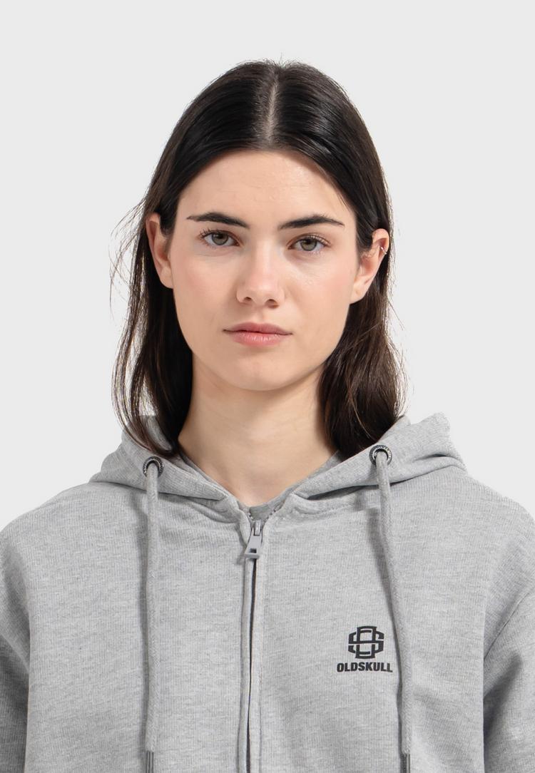 OLDSKULL OLDSKULL Basic Oldskull 25 Logo Sweatjacke - Heather Grey - 1 | SportScheck