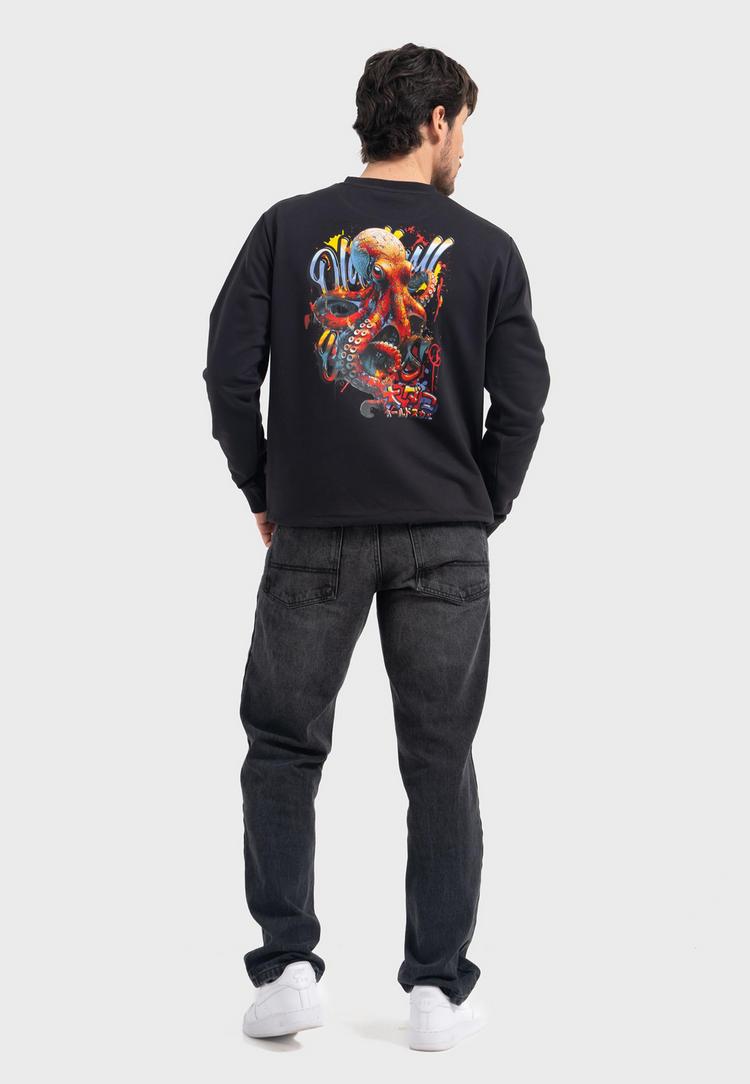OLDSKULL OLDSKULL Wrldvibe Tentacle Spectacle Logo Graphic Sweatshirt Herren - Black - 0 | SportScheck
