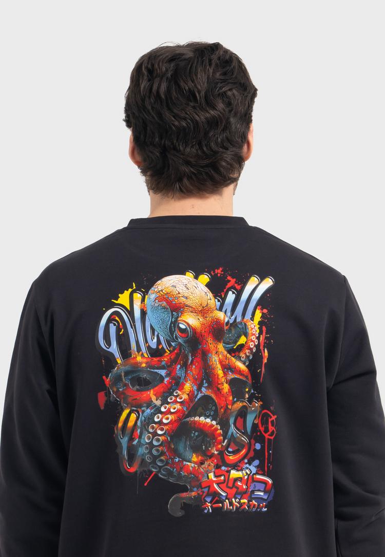 OLDSKULL OLDSKULL Wrldvibe Tentacle Spectacle Logo Graphic Sweatshirt Herren - Black - 0 | SportScheck
