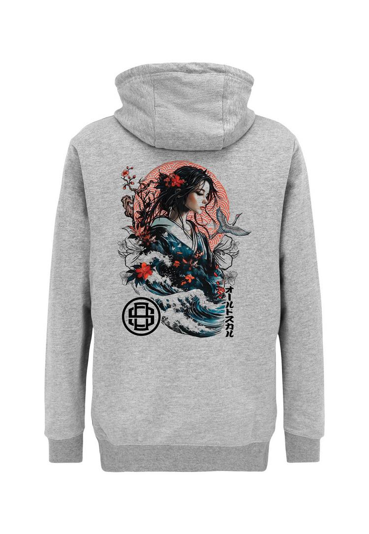OLDSKULL OLDSKULL Asian Blossom Queen Logo Graphic Hoodie Herren - Heather Grey - 0 | SportScheck