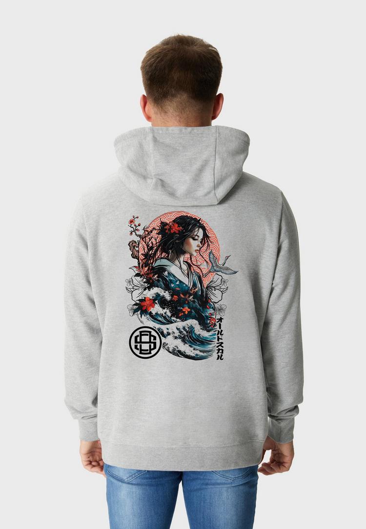 OLDSKULL OLDSKULL Asian Blossom Queen Logo Graphic Hoodie Herren - Heather Grey - 0 | SportScheck