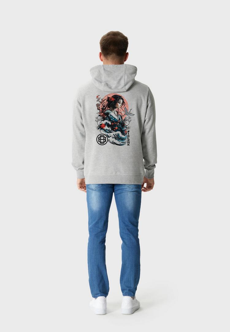 OLDSKULL OLDSKULL Asian Blossom Queen Logo Graphic Hoodie Herren - Heather Grey - 1 | SportScheck