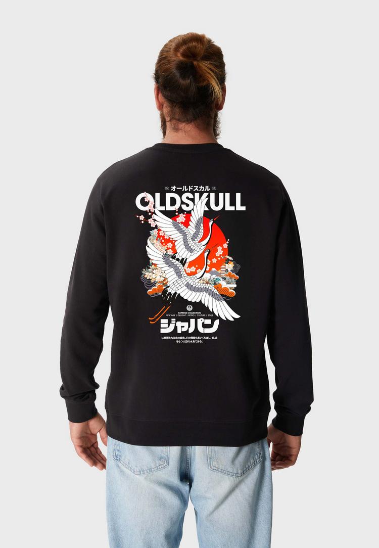 OLDSKULL OLDSKULL Asian Crane Beauty Logo Graphic Sweatshirt Herren - Black - 0 | SportScheck