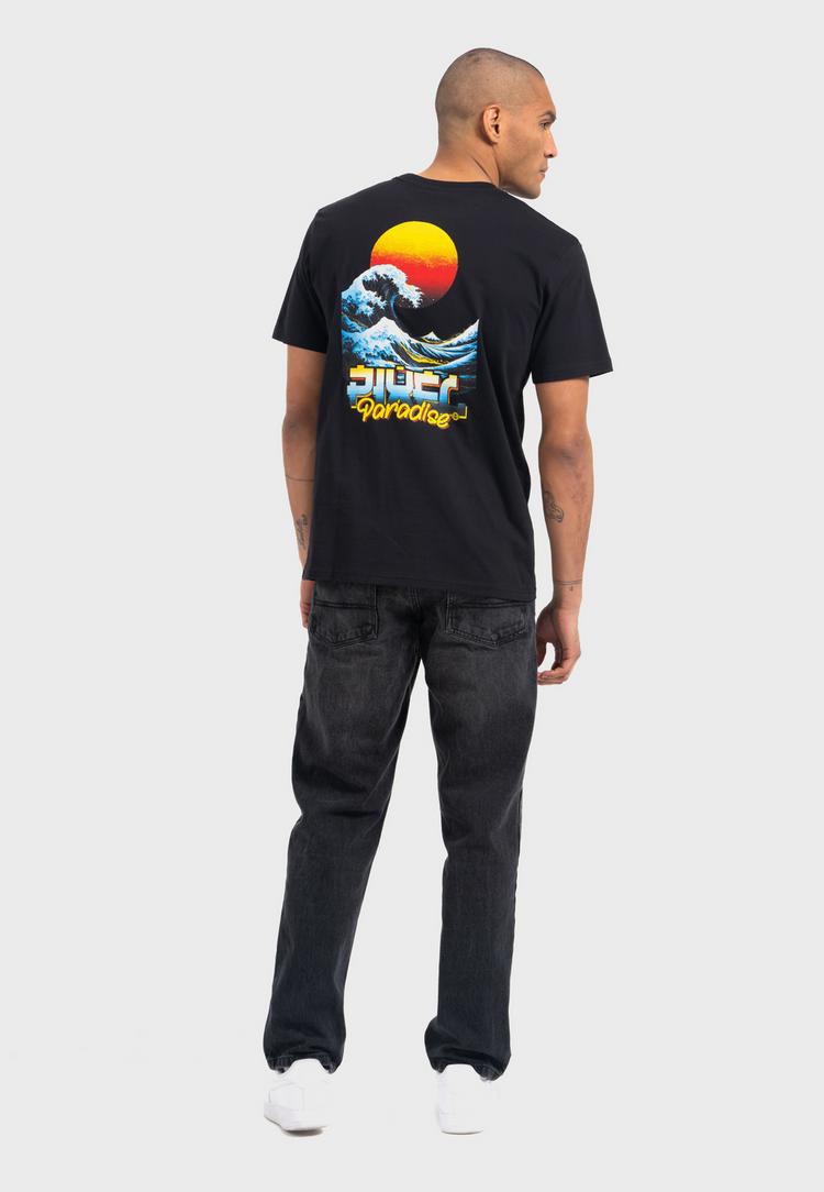 OLDSKULL OLDSKULL Retro Pixel Wave Logo Graphic Printshirt Herren - Black - 0 | SportScheck
