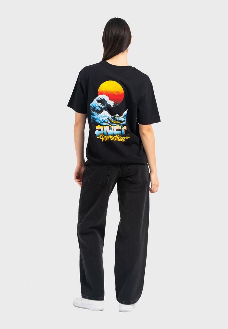 OLDSKULL OLDSKULL Retro Pixel Wave Logo Graphic Printshirt Herren - Black - 1 | SportScheck