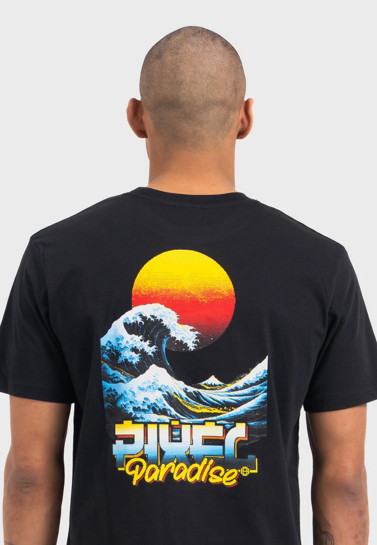 OLDSKULL OLDSKULL Retro Pixel Wave Logo Graphic Printshirt Herren - Black - 0 | SportScheck