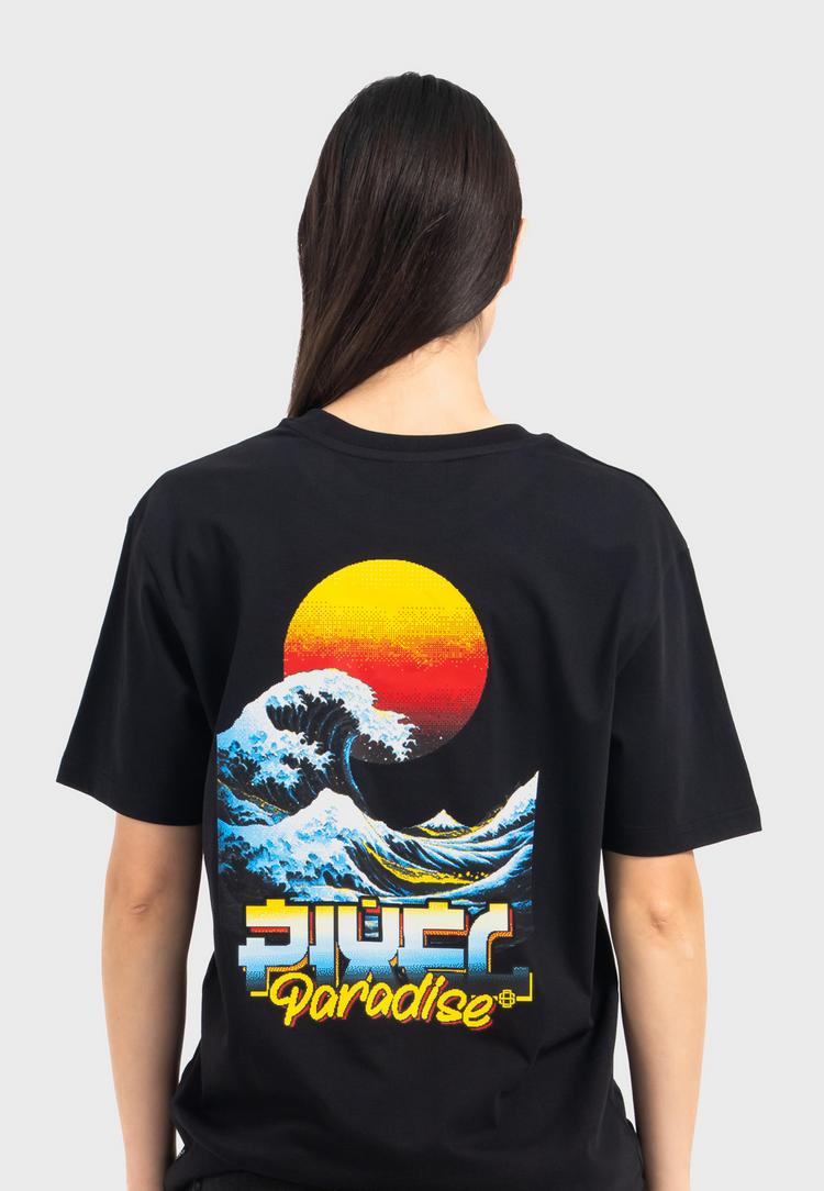 OLDSKULL OLDSKULL Retro Pixel Wave Logo Graphic Printshirt Herren - Black - 1 | SportScheck